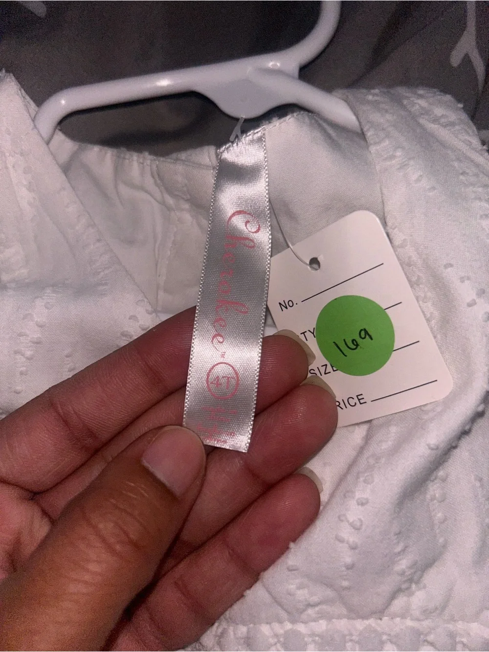 🍄3 for $10🍄 Cherokee White Eyelet Dress with Satin Tag